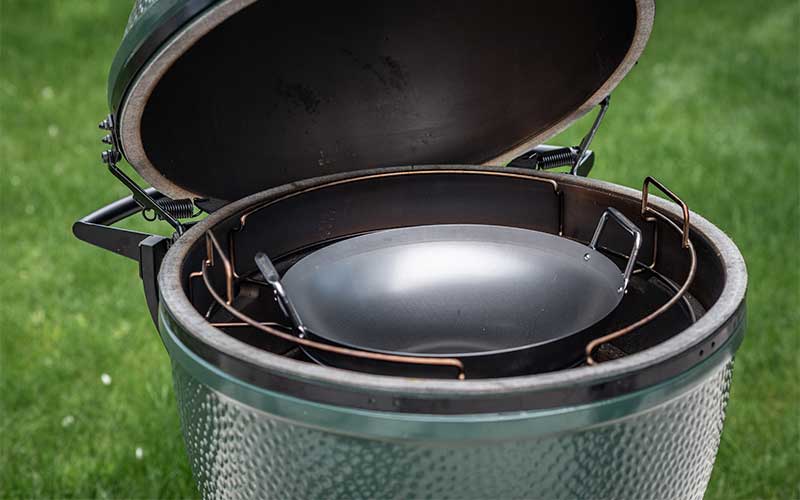 Big Green Egg oglekļa tērauda vok panna